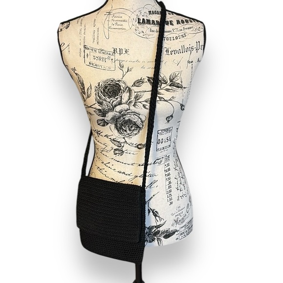 The Sak Bag Crossbody Shoulder Crochet Boho Black - Picture 2 of 5